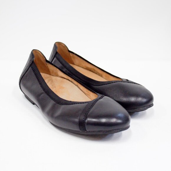 VIONIC CAROLL Ballet Flats Black Leather Classic Career Office Women's 6.5 Wide - Picture 2 of 11